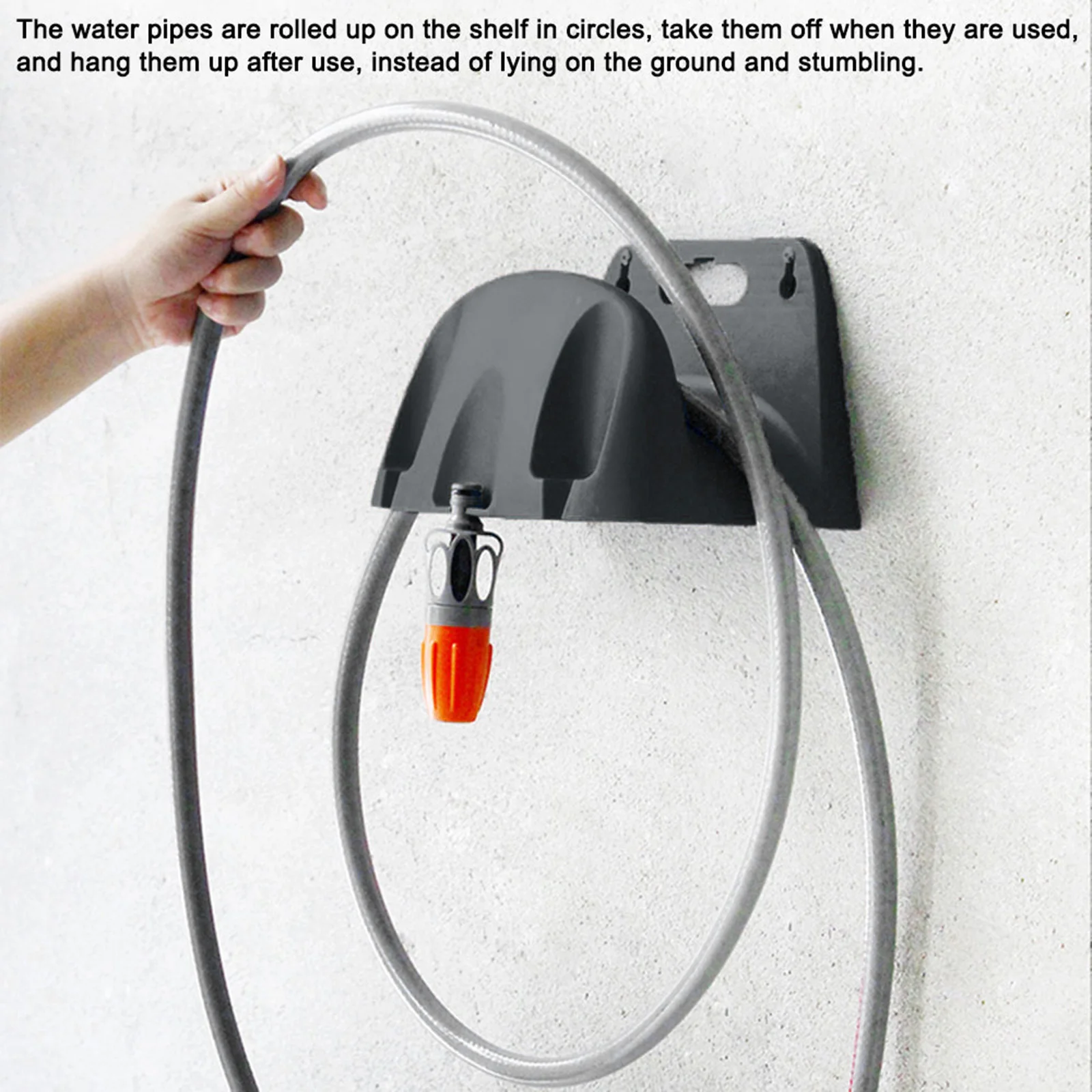 Wall Mount Hose Bracket Garden Hose er Pipe Reel Water Holder Support Storage Bracket for 20M er garden hose hanger,water hose reel rack,water hose organizer,water pipe rack