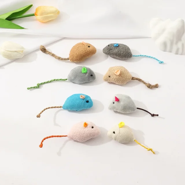 Hot  Interactive Plush Rat And Cat Toys With Durable Linen Perfect For Pet Safe For Indoor Play Pet toys 4