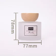  White Frosted Wood Lid Glass Fireless Perfume Bottle Home decor Aromatherapy Perfume Oil Bottle Reed Diffuser Fragrance Bottle 