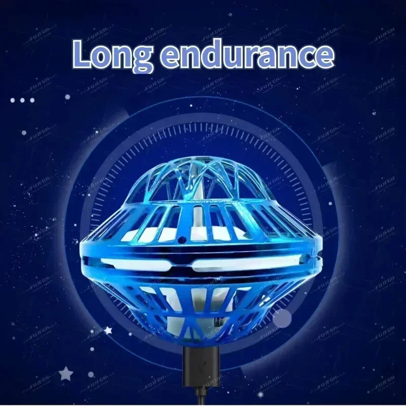 Flying Spinner Ball Boomerang Toy 360°Rotating Magic With LED Lights Drone Hover Ball Stress Release Fidget Toy Kids Family Gift 3