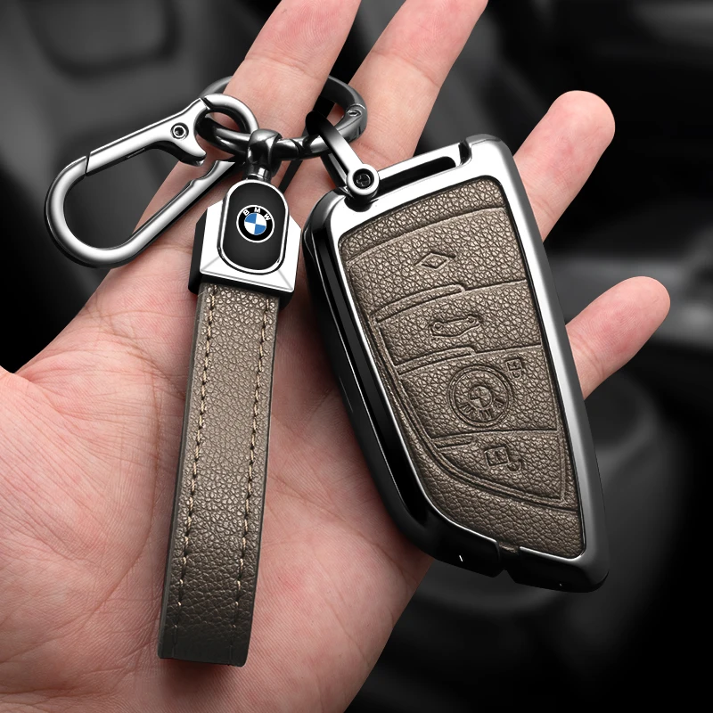Goat Skin Car Key Case for BMW F10 F11 F15 F16 F20 F25 F30 F34 X1 X3 X5 X6 X7 G01 G02 G30 G05 G07 3 5 7 Series U11 I7 I20 M3 M4 key case key case cover car key shell remote control case cover