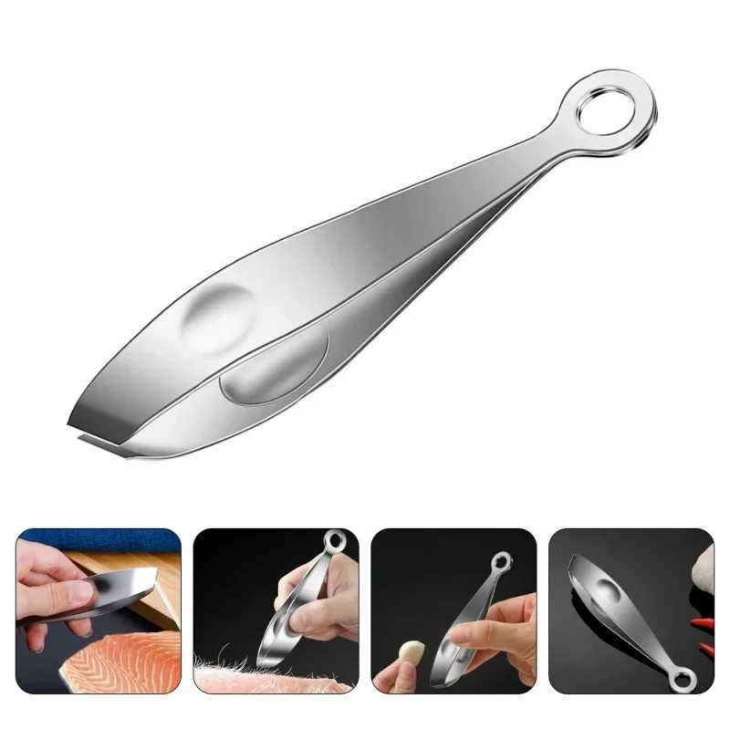 Stainless Steel Fish Bone Tweezers Pincer Clip Puller Remover Tongs Fish Bone Plucking Clamp Kitchen Gadgets Seafood Tools