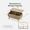 Brooklyn Lift Top Coffee Table for Living Room, Mid Century, Modern Farmhouse with Lifting Tabletop & Hidden Storage, Flut 2
