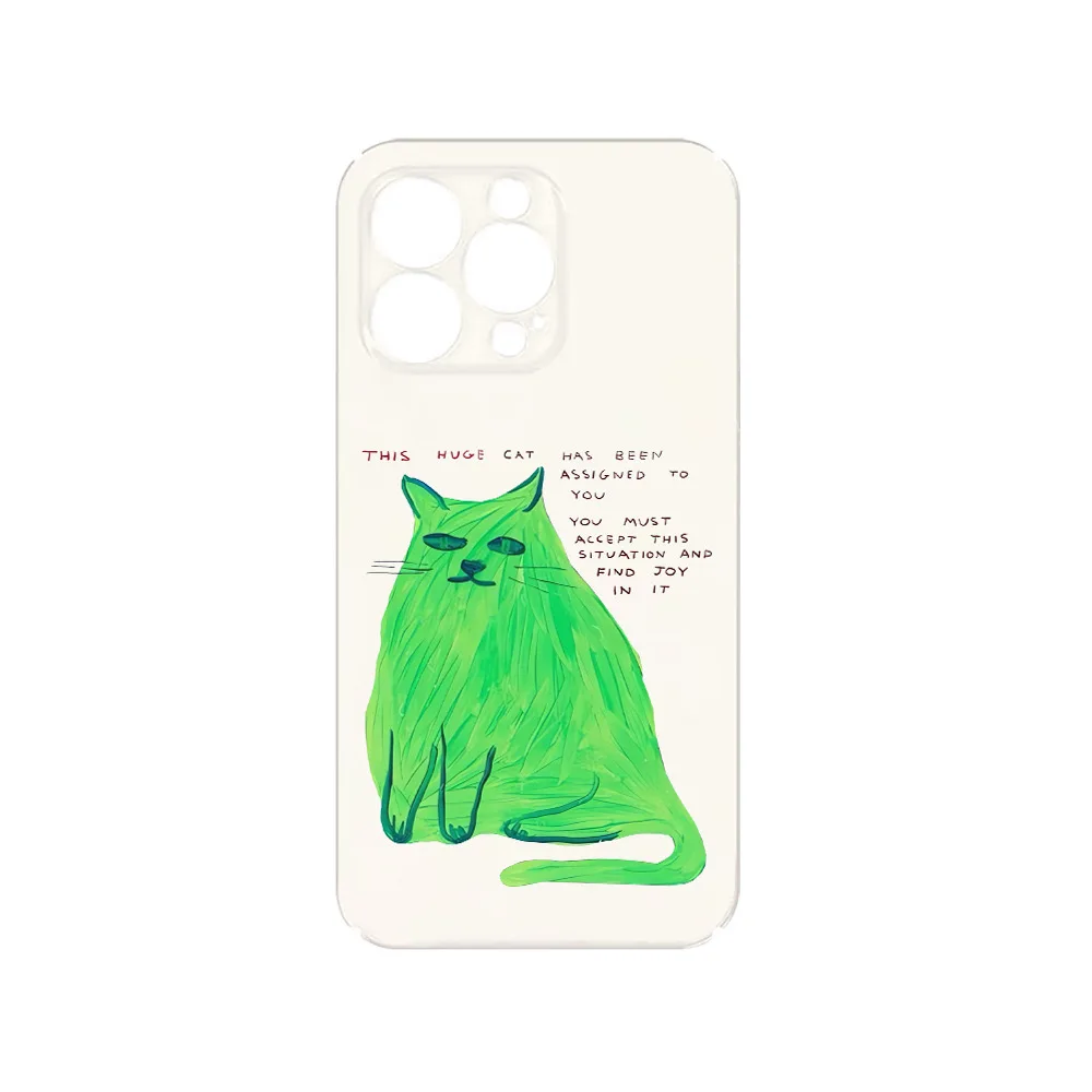 Fluorescent Green Funny Cat 2-in-1 Sturdy Phone Case and Back Cover