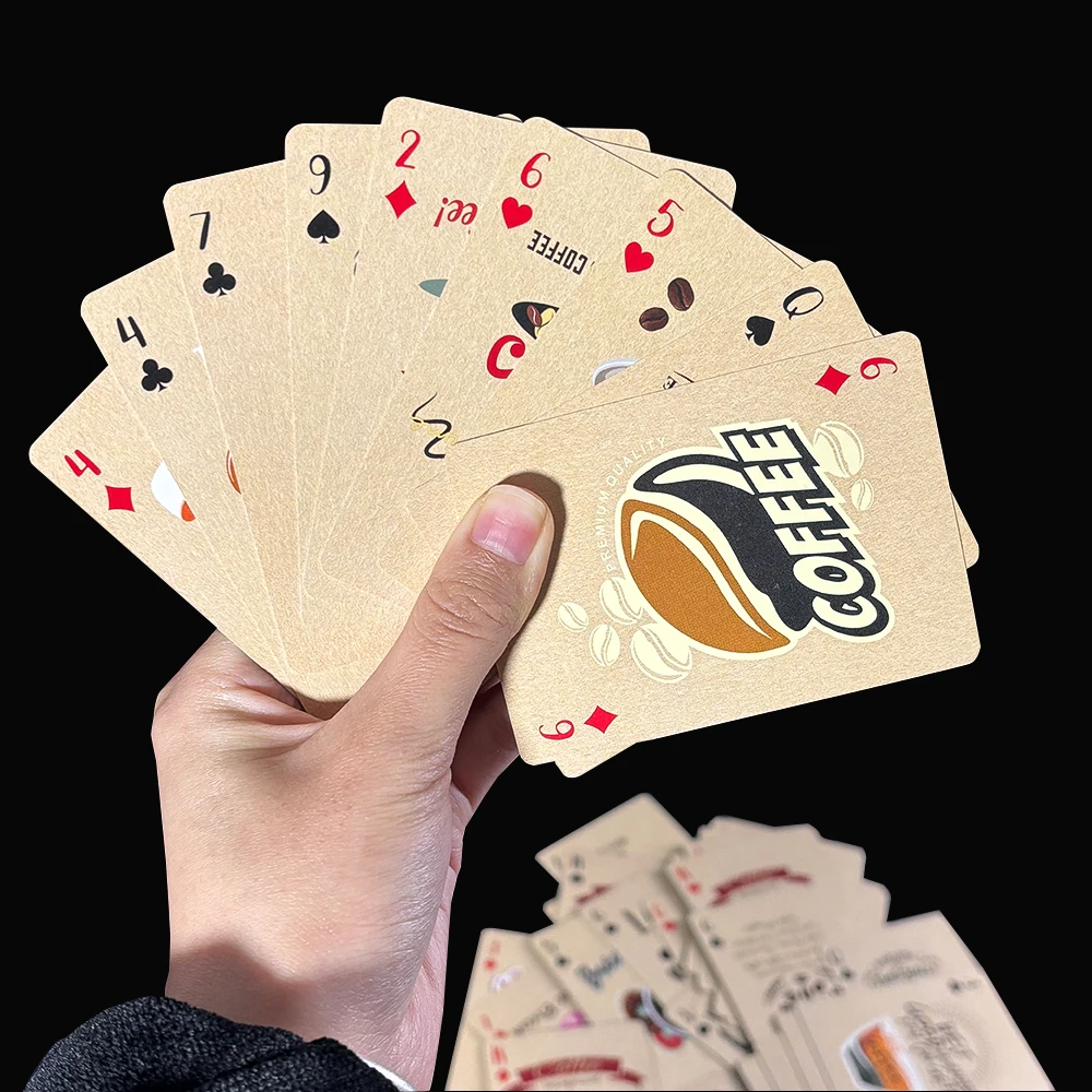 Coffee Paper Playing Cards Classic Vintage Poker Deck of Cards All Different Suit Family Gatherings, Parties and Other Occasion 2