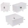 Grey/White/Purple Closet Organizer Boxes New Fabric Art Foldable Box Storage Cabinets Closet Organizer Clothes 6