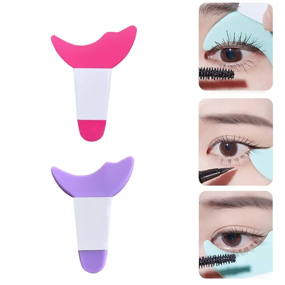 Mascara Applicator Tool Silicone Eyelash Shield Multifunction Eyelash Eyeshadow Pads Reusable Eyelashes Guide Tool