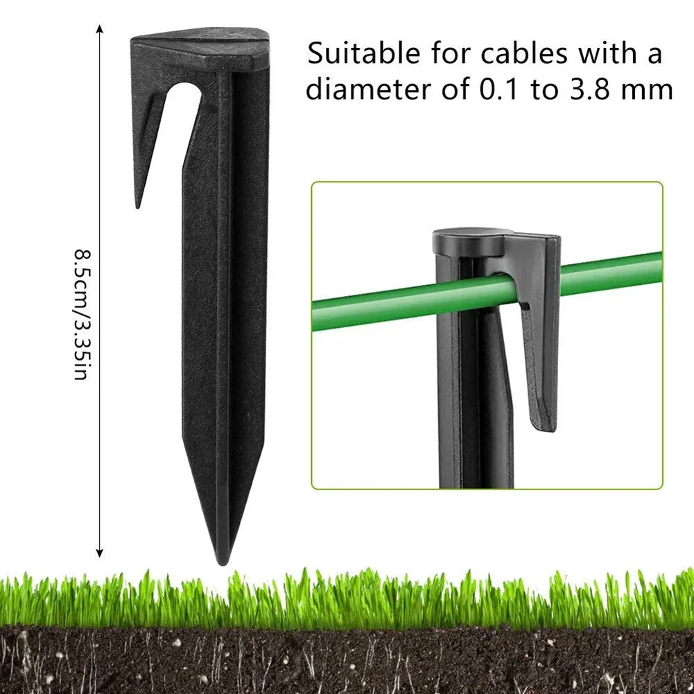 100pcs Lawn Mower Boundary Pegs For Securely Anchoring Robot Mower Perimeter Boundary Cable Lawn Nails Garden Tools Accessories power tool accessories,grass trimmer accessories,lawn mower accessory