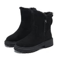 NEW Snow Boots Women Winter Warm Fashion Designer Platform Boots Non-slip Short Plush Flats Suede Shoes Mujer - Image 6