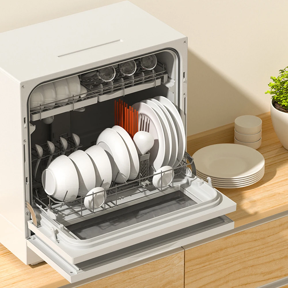 Fully Automatic Intelligent Drying and Sterilization Desktop Dishwasher Dishwashing Free Installation 6 Sets 550*344*598mm 3