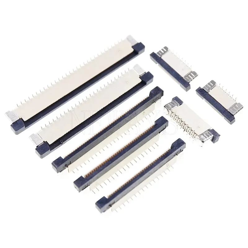 FFC FPC socket 0.5mm 1.0mm 4P/6/7/8/9/10/12/14/15/16/20/22/24/26/28/30/34/40/45/50/54/60 Pin Vertical Type Ribbon Flat Connector
