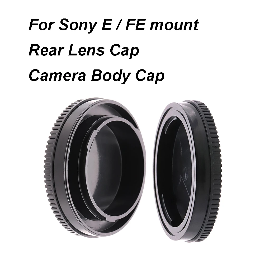 ForSonyEFEmountLensRearCapCameraBodyCapCapSetPlasticBlack