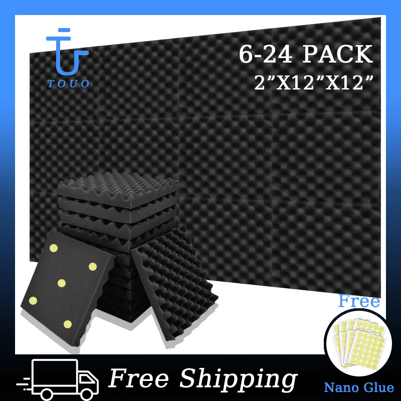 TOUOAcousticFoam61224PcsEggCrateSoundInsulationSound