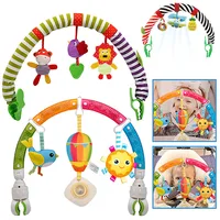 Infant Baby Stroller Arch Toy Play Bar Fun Newborns Sensory Activity Adjustable for Bouncers and Car Safe Seat Bed Hanging Toys 1