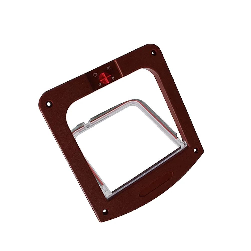 Controllable Pet Entry and Exit Window Cat Door Cat Safe Hole Window Door Pet Supplies Size S White