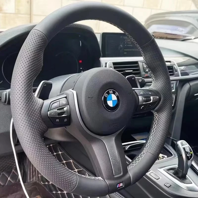 DIY Mikrofaser Leder Auto Lenkrad Abdeckung Für BMW M Sport F06 F10 F15 F16 F20 F21 F25 F30 F32gt F80 F82 X1 X3 x5