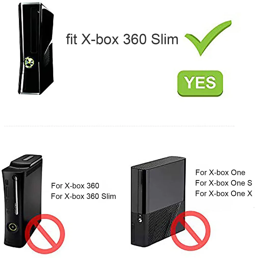 100~240V 135W Power Supply AC Adapter Replacement Charger Brick with Cable Auto Voltage Low Noise for Xbox 360 Slim Console