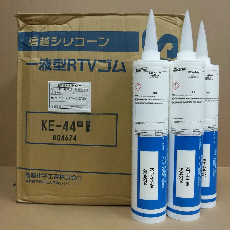 

KE-44-W, Japanese glass silicone rubber Xinyue white adhesive, KE-44-T-W transparent sealing adhesive