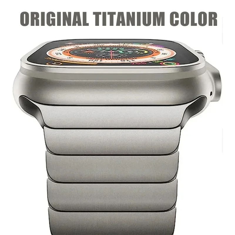 Sleek Titanium Stainless Steel Watch Band - Universal Fit, Bracelet Style