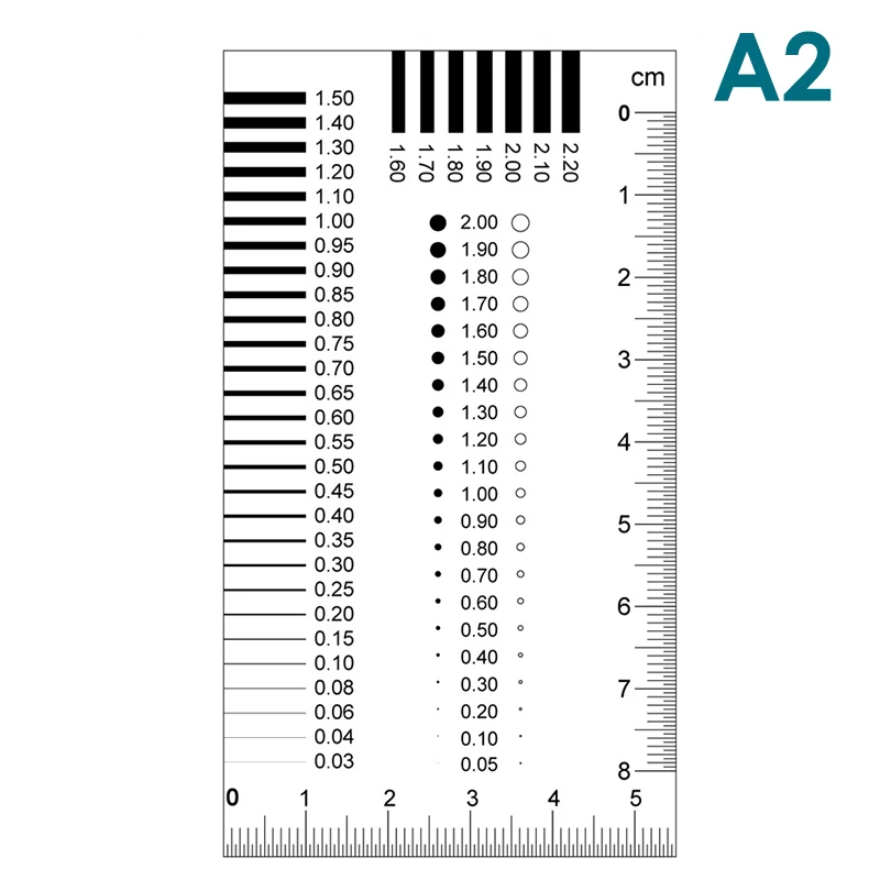 Measuring Pass Badge Gauge Stain Card Point Gauge Wire Transparent Film Ruler Stain Crack Contrast Ruler film ruler
