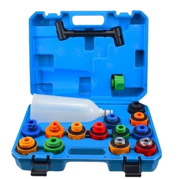 16PCS Engine Oil Filler Set Automobile Engine Replacement Funnel Device Oil Change Tool Car Engine Oil Filling Funnel 1