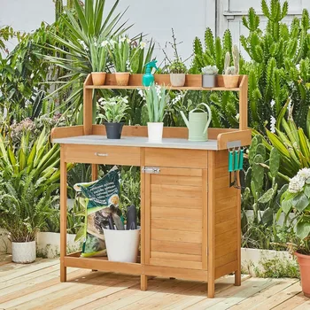 Outdoor Potting Bench with Storage 1
