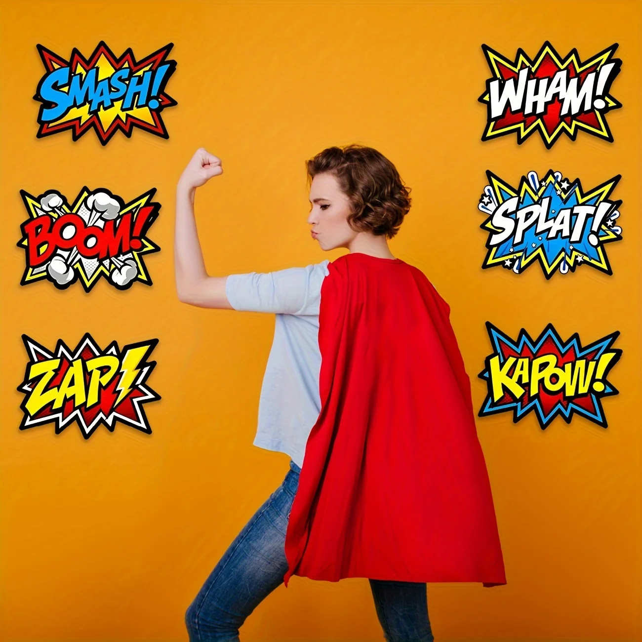 Super Heros Word Cutouts 18pcs Hero Themed Party Favors Birthday Party Supplies Superhero Decorations Avengers Birthday party decorations birthday streamers