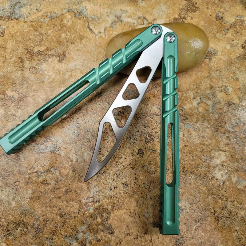 Theone Butterfly Trainer Knife New Version Titanium BRS Clone Channel Handle Hardware Tool  Free-swinging Knife Hardware Tool block plane home depot Hand Tools