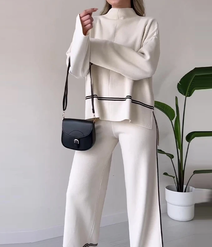 

Y2K Two Piece Set Women Outfit 2023 Autumn New Fashion Casual Top Loose and Comfortable Design Feeling Micro Raging Pants Set