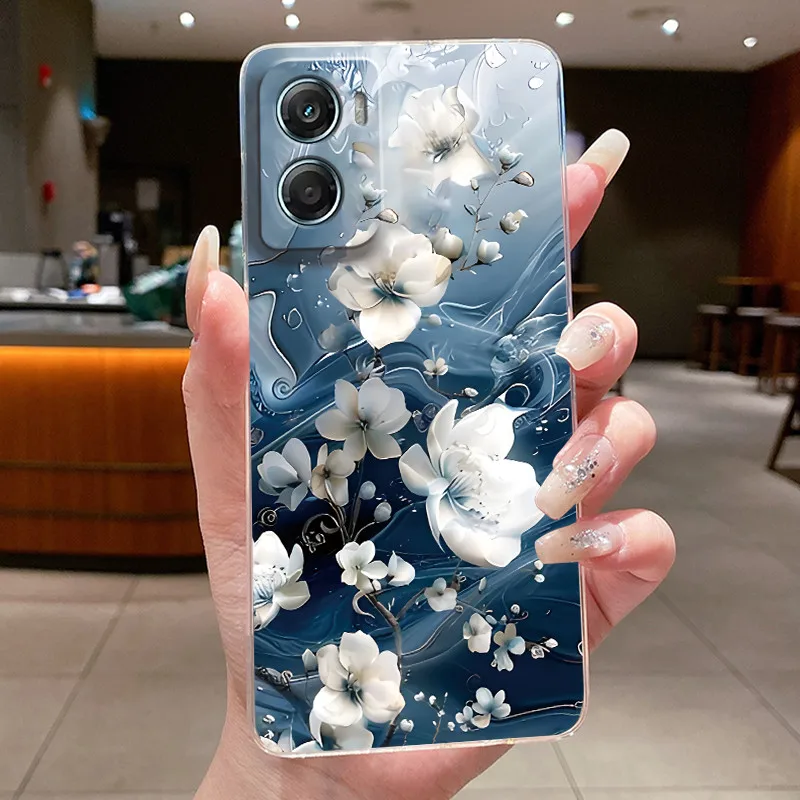 Fashion Butterfly Flower Phone Case - Soft TPU Silicone Back Bumper Etui