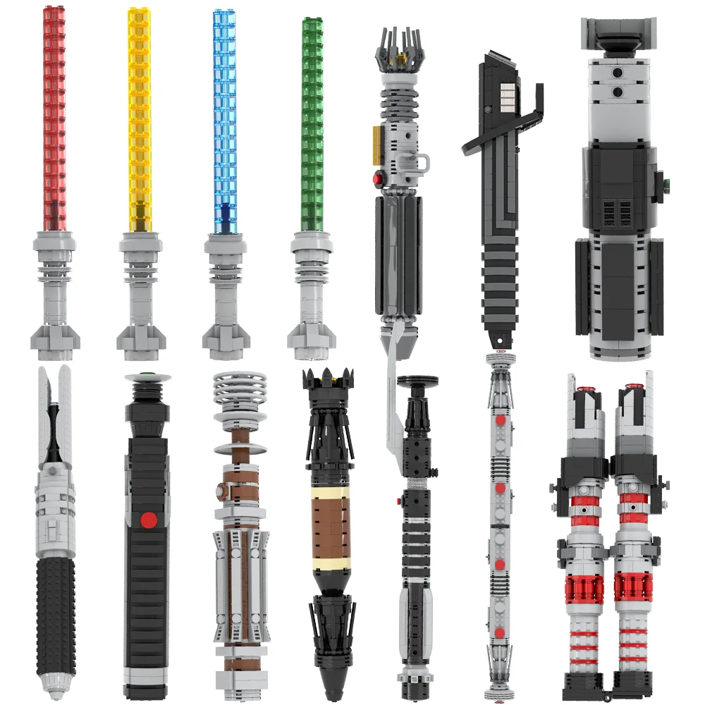 MOOXI Movie Space Wars Lightsaber MOC Model Bricks DIY Diorama Adult ...