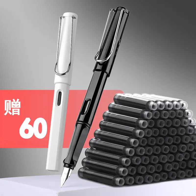 

Student Kawaii Fountain Pen Replaceable Ink Nibe Set EF 0.38 mm School Pens Office Supplies Stationery for Writing Calligraphy
