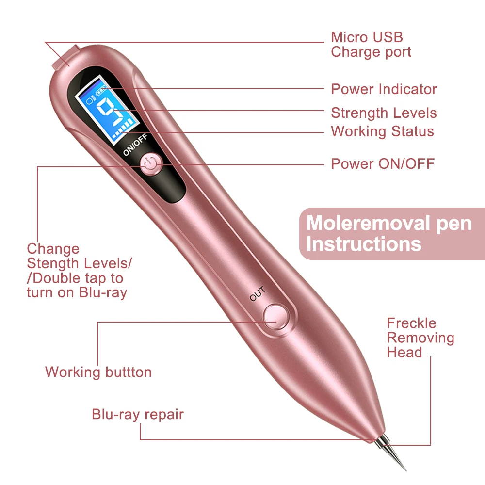 Professional Plasma Pen Eyelid Lifting Beauty Anti-Wrinkle Skin Lifting Electric Black Spot Skin Tags Moles Remove Beauty Care