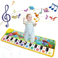 110x36cm Musical Piano Mat for Kids Toddlers Keyboard with 8 Dinosaur Sounds Baby Mat Musical Carpet Educational Toys for Kids 1