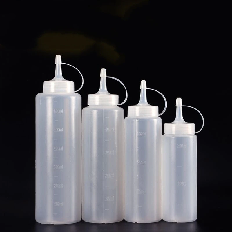 Large Squeeze Condiment Bottles with Nozzles Ketchup BBQ Sauces Olive Oil Bottle Dispenser Squeeze Sauce Bottle Kitchen Gadget condiment bottles,jam squeeze bottles