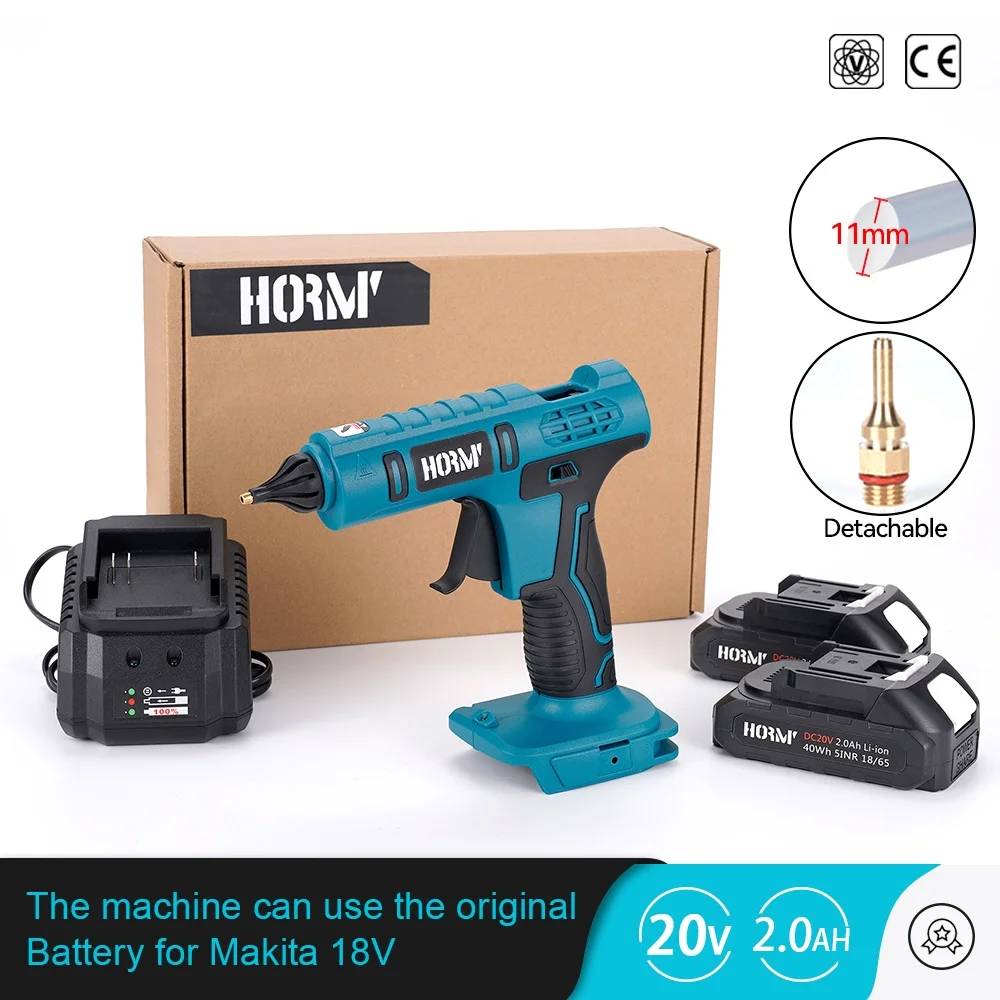 

600W Cordless Electric Hot Melt Glue Gun For Makita 18V Battery 11mm Glue Stick Hot Melt Welding Air Gun Home DIY Repair Tool