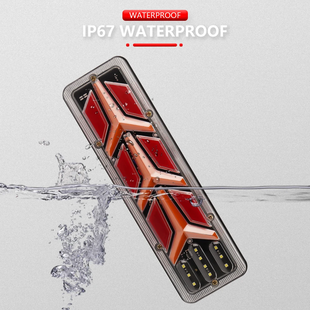 LED Truck Rear Tail Light 2x 30cm 12-24v