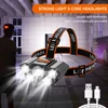 USB Rechargeable LED Headlamp, 5 Lamp Beads, 4 Modes, Built-in Rechargeable Lithium Battery, Lightweight Design Headlight, Elast 1
