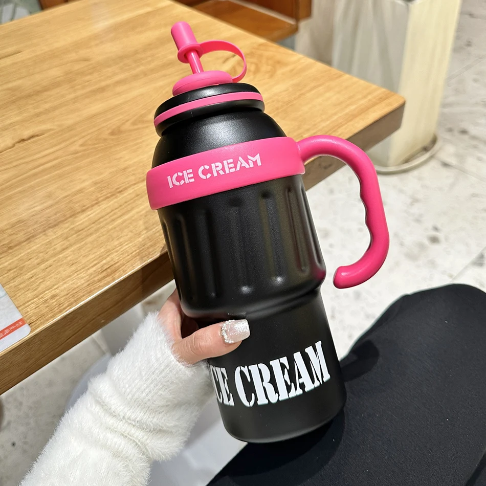 New Large Capacity Thermos Cup With Handle And Straw Stainless Stee Car Portable Travel Thermal Cup Big Mac Thermos Water Bottle - Aliexpress 15 25 New Large Capacity Thermos Cup With Handle And Straw Stainless Stee Car Portable Travel Thermal Cup Big Mac Thermos Water Bottle - Aliexpress 15