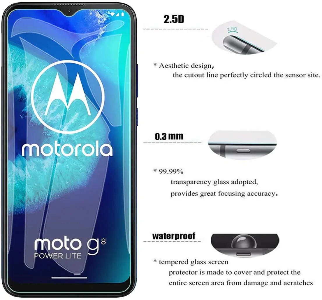 Premium Tempered Glass Screen Protector Film - 3 Pack