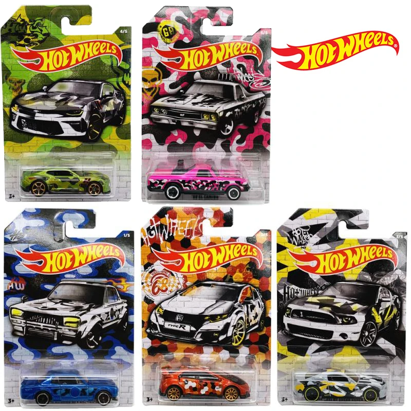 Hot Wheels GDG44 2020 камуфляжная серия внедорожники Nissan Skyline 16 Honda Civic 18 Camaro Ss 5-Car Set 1:64