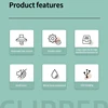 Children'S Hair Clipper Automatic Hair Suction Electric Trimmer Clippers Shave Self-Help Waterproof Low Noise USB Charge Cutter 5