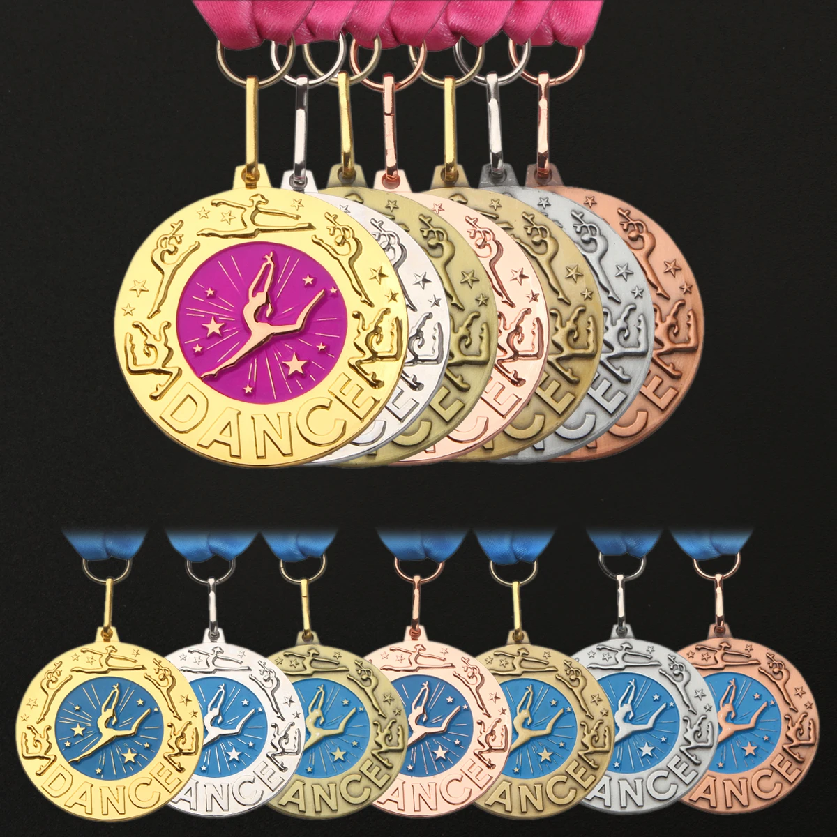 Dance Medal Zinc Alloy with Ribbon Gift commemorative medal