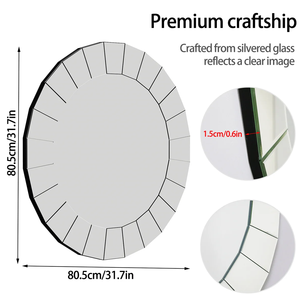 Antique Round Venetian Mirror 6