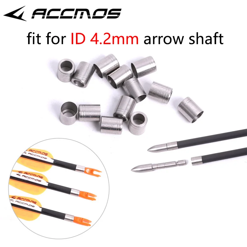 Archery Explosion-proof Ring For ID 4.2mm Arrow Shaft Stainless Steel Arrow Protecter Collar Shooting Accessories 12/20pcs