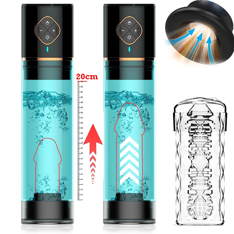 Automatische Wasser Penis Pumpe Sexspielzeug männlich elektrische Penis Training Erweiterung Extender stärker größere Erektion Erwachsenen Sex Vergnügen
