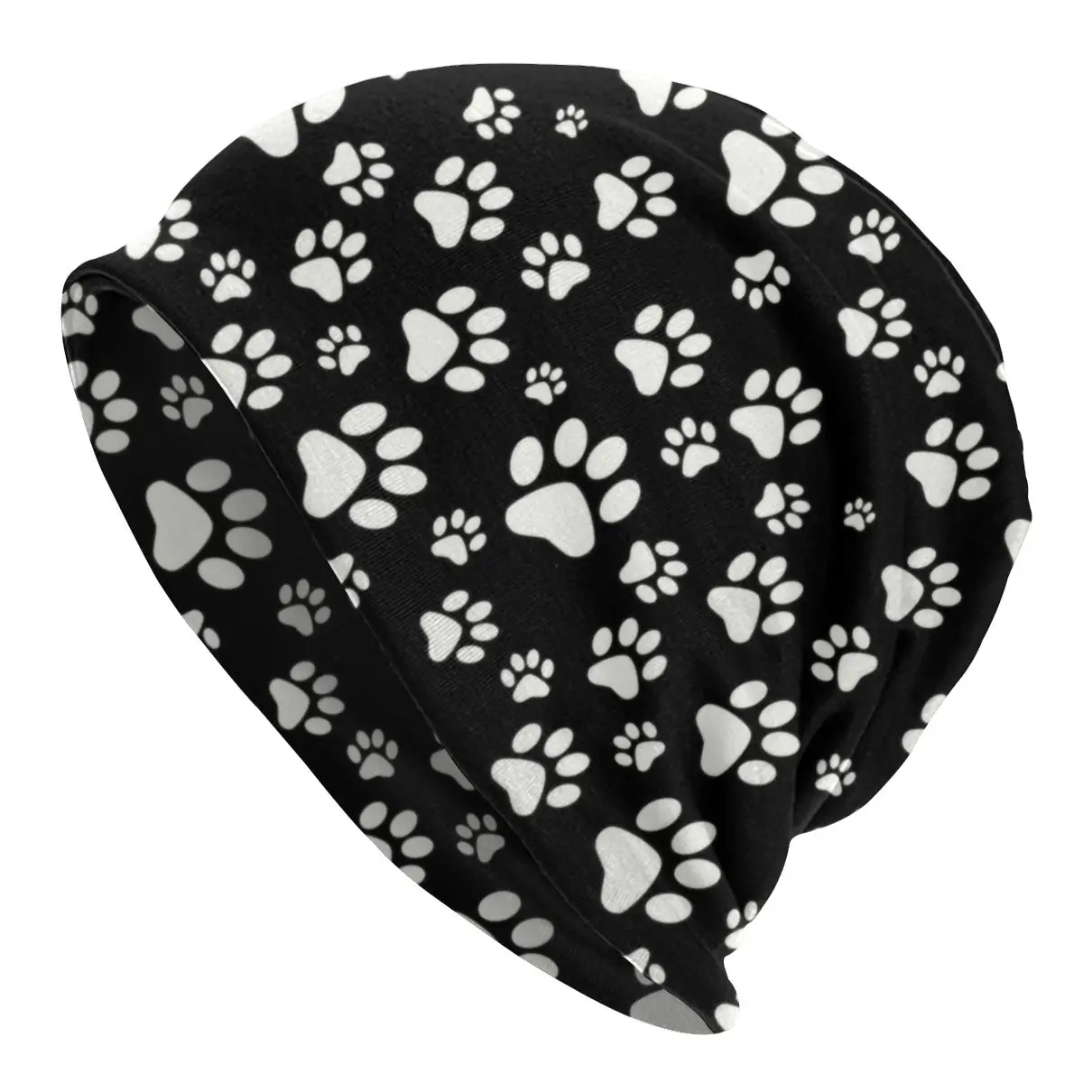 

Dalmatian Paw Beanies Caps For Men Women Unisex Fashion Winter Warm Knitting Hat Adult Spotted Leopard Carriage Dog Bonnet Hats