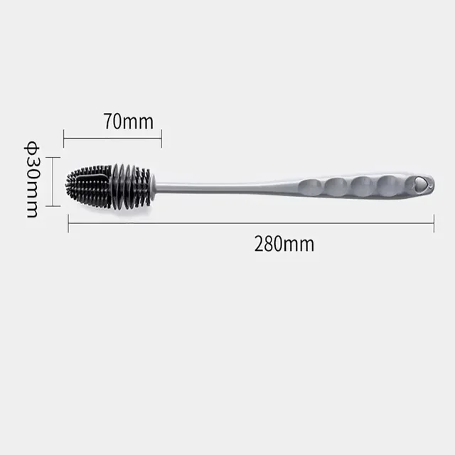 Brosse de nettoyage en Silicone à Long manche, tasse isolante, lavage sans mort, outils de nettoyage multifonctionnels ménagers 4
