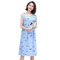 Summer Middle-Aged and Elderly Cotton Silk Nightgowns Pajamas Women's Dresses Large Size Mother's Casual Nightgowns Homewear - Image 5