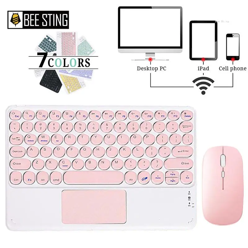 Mini Keyboard And Mouse Combo For Ipad Pro Xiaomi Samsung Huawei Tablet  Android Ios Portable Wireless Bluetooth Keyboard Teclado - Keyboards -  AliExpress
